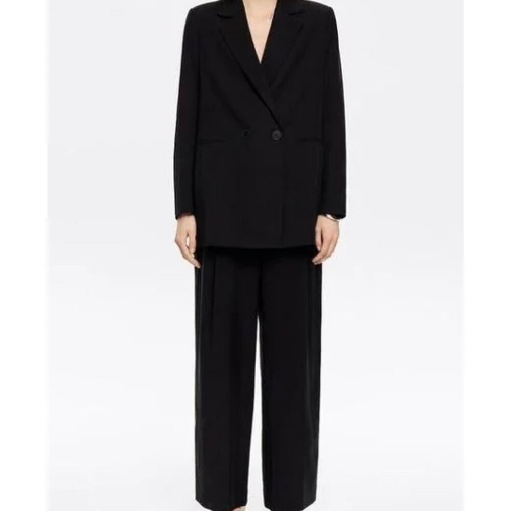 Black suit tailored double-breasted jacket with trousers Bimba y Lola premium